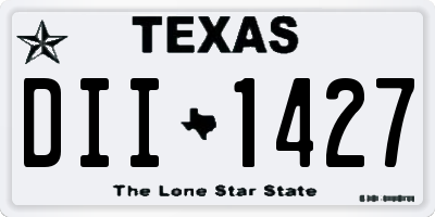 TX license plate DII1427