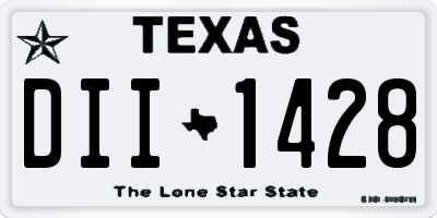 TX license plate DII1428