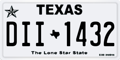 TX license plate DII1432