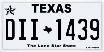 TX license plate DII1439