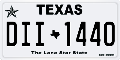 TX license plate DII1440