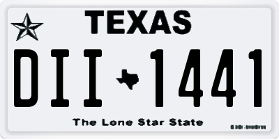 TX license plate DII1441