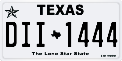 TX license plate DII1444