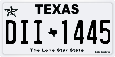 TX license plate DII1445