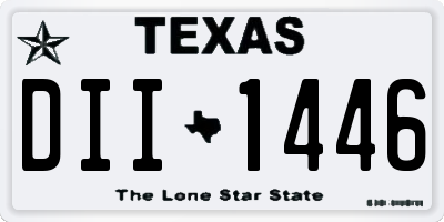 TX license plate DII1446