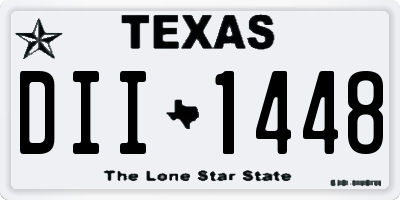 TX license plate DII1448