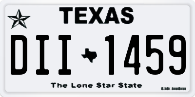 TX license plate DII1459