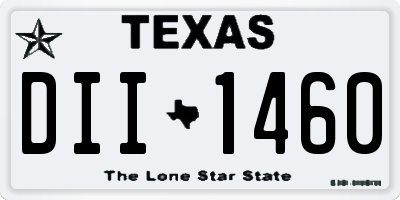TX license plate DII1460