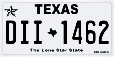 TX license plate DII1462
