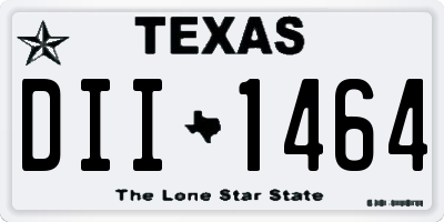 TX license plate DII1464
