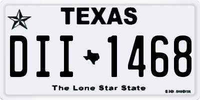 TX license plate DII1468