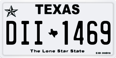 TX license plate DII1469