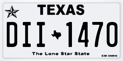 TX license plate DII1470