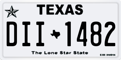 TX license plate DII1482