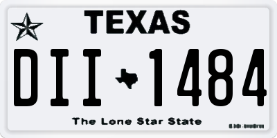 TX license plate DII1484