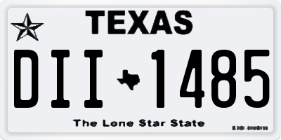 TX license plate DII1485