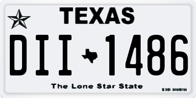 TX license plate DII1486