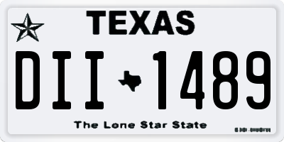 TX license plate DII1489