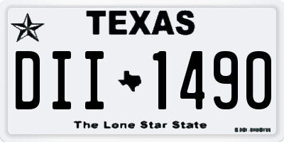 TX license plate DII1490