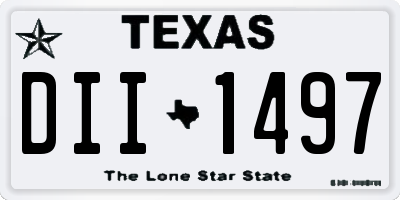 TX license plate DII1497