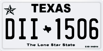 TX license plate DII1506