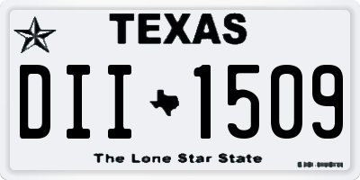 TX license plate DII1509