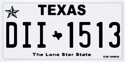 TX license plate DII1513