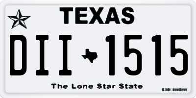 TX license plate DII1515