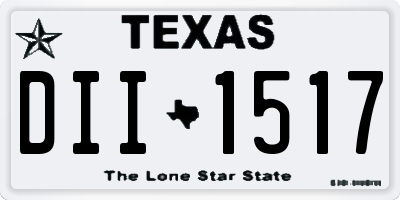 TX license plate DII1517