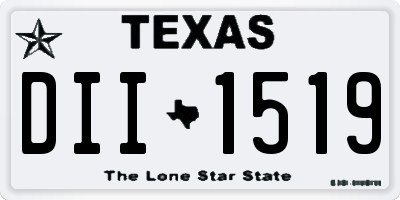 TX license plate DII1519