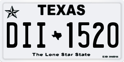TX license plate DII1520