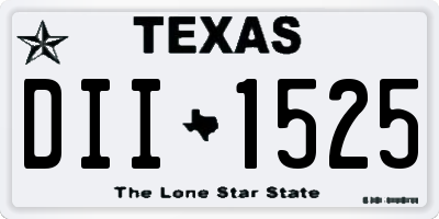 TX license plate DII1525