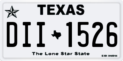 TX license plate DII1526