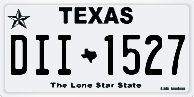 TX license plate DII1527