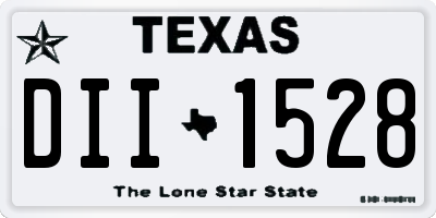 TX license plate DII1528