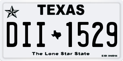 TX license plate DII1529