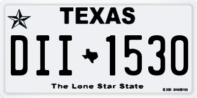 TX license plate DII1530