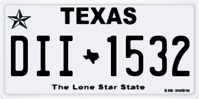 TX license plate DII1532