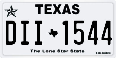 TX license plate DII1544