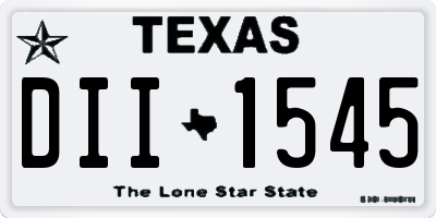 TX license plate DII1545