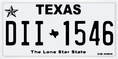 TX license plate DII1546
