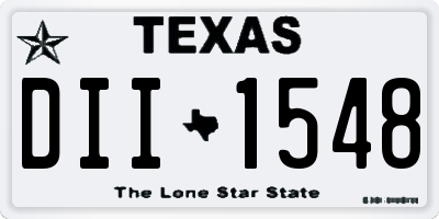 TX license plate DII1548
