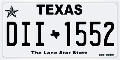 TX license plate DII1552