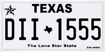 TX license plate DII1555