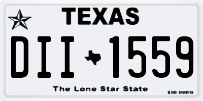 TX license plate DII1559