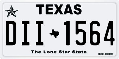 TX license plate DII1564