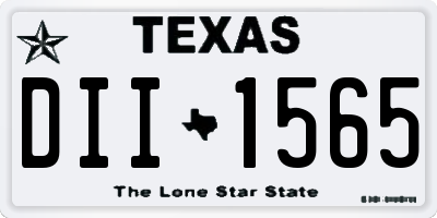 TX license plate DII1565