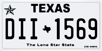 TX license plate DII1569