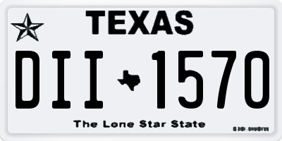 TX license plate DII1570