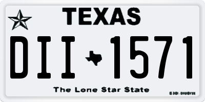 TX license plate DII1571